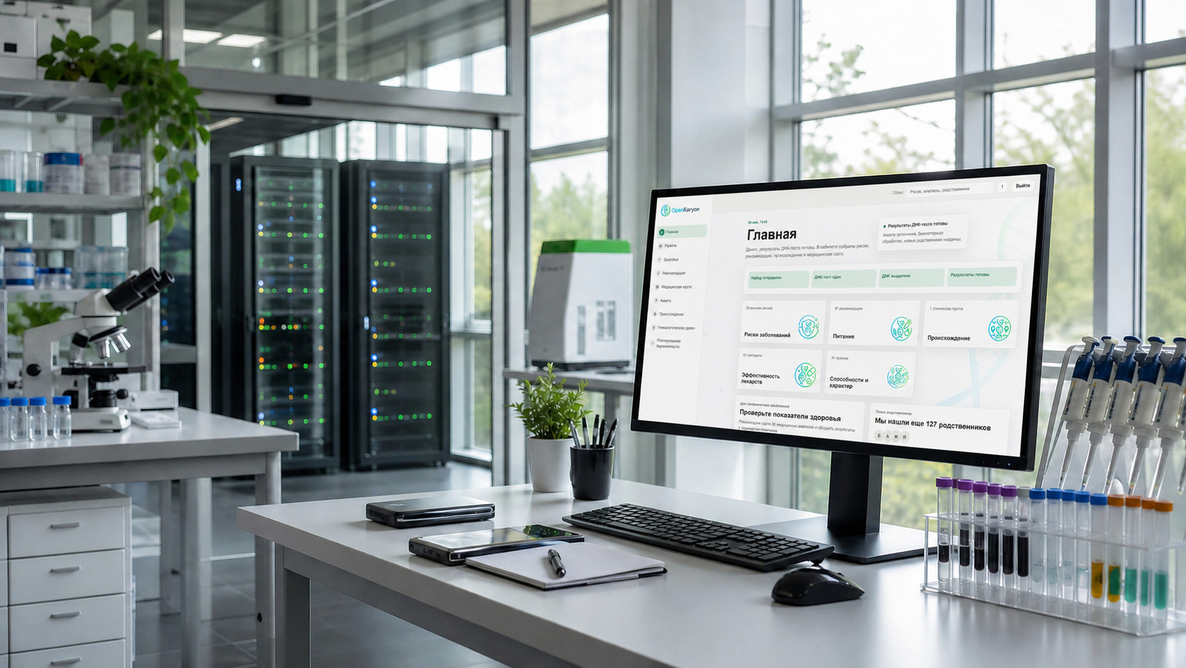 Genomic research workstation connected to distributed compute infrastructure